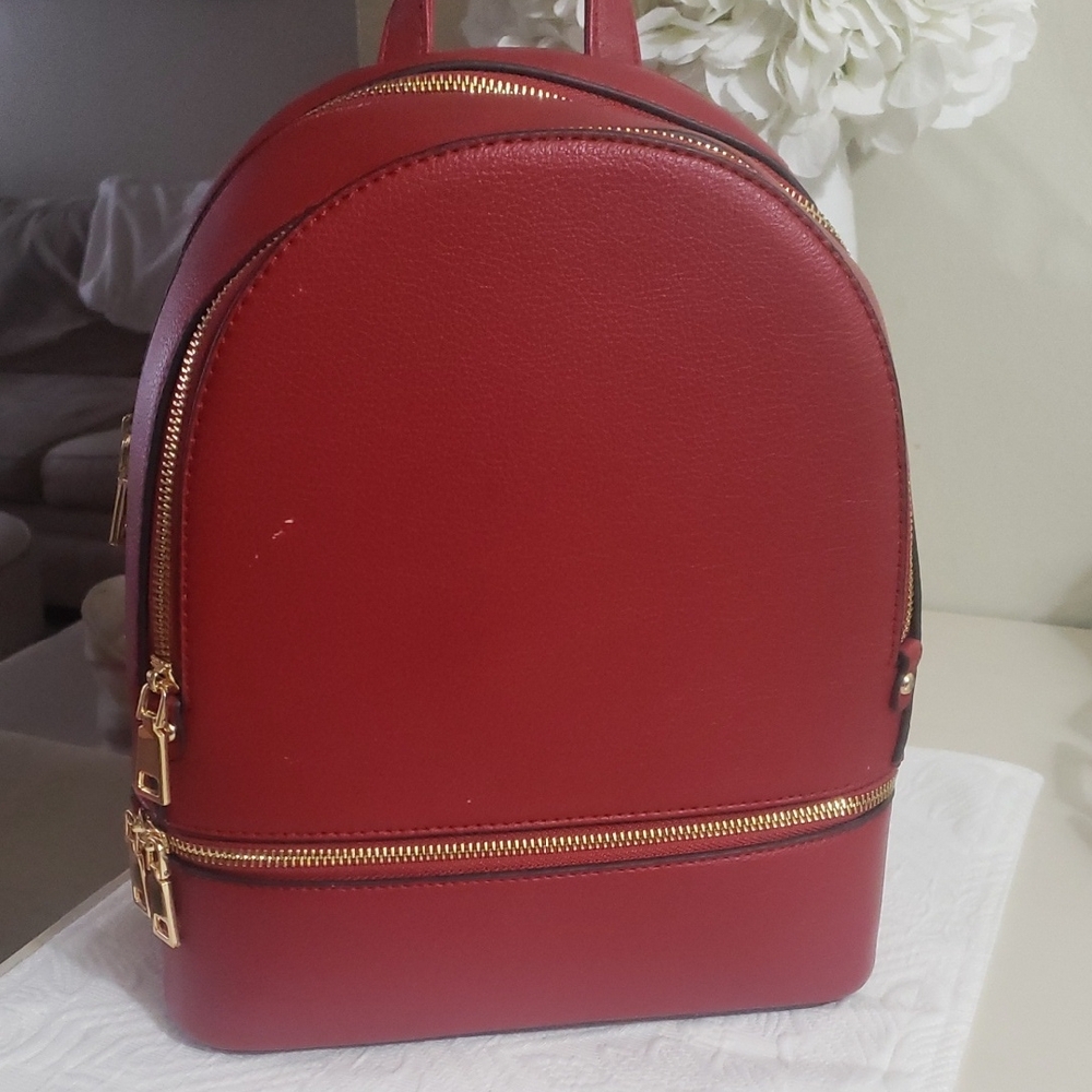 Elegant Red Backpack